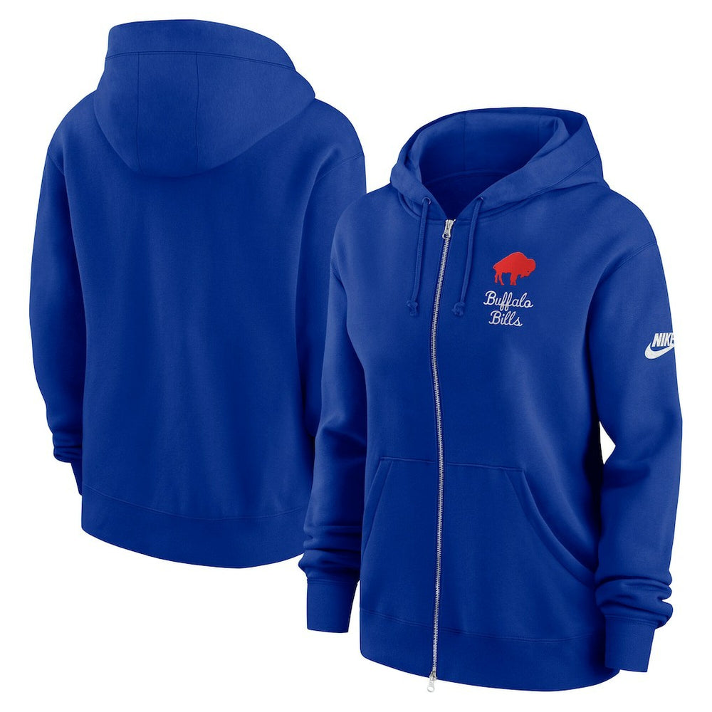 Buffalo Bills Women's Phoenix Rewind Full-Zip Hoodie - Royal Hoodies