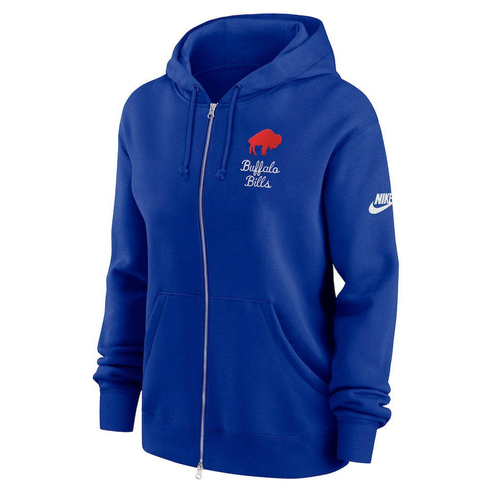 Buffalo Bills Women's Phoenix Rewind Full-Zip Hoodie - Royal Hoodies