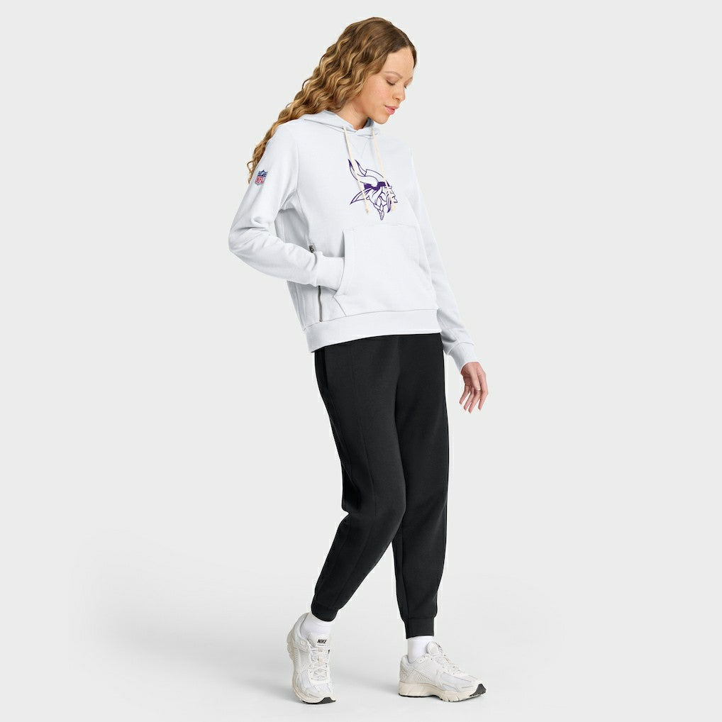 Minnesota Vikings Women's Alternate Logo Sideline Standard Issue Dri-FIT Hoodie - White Hoodies