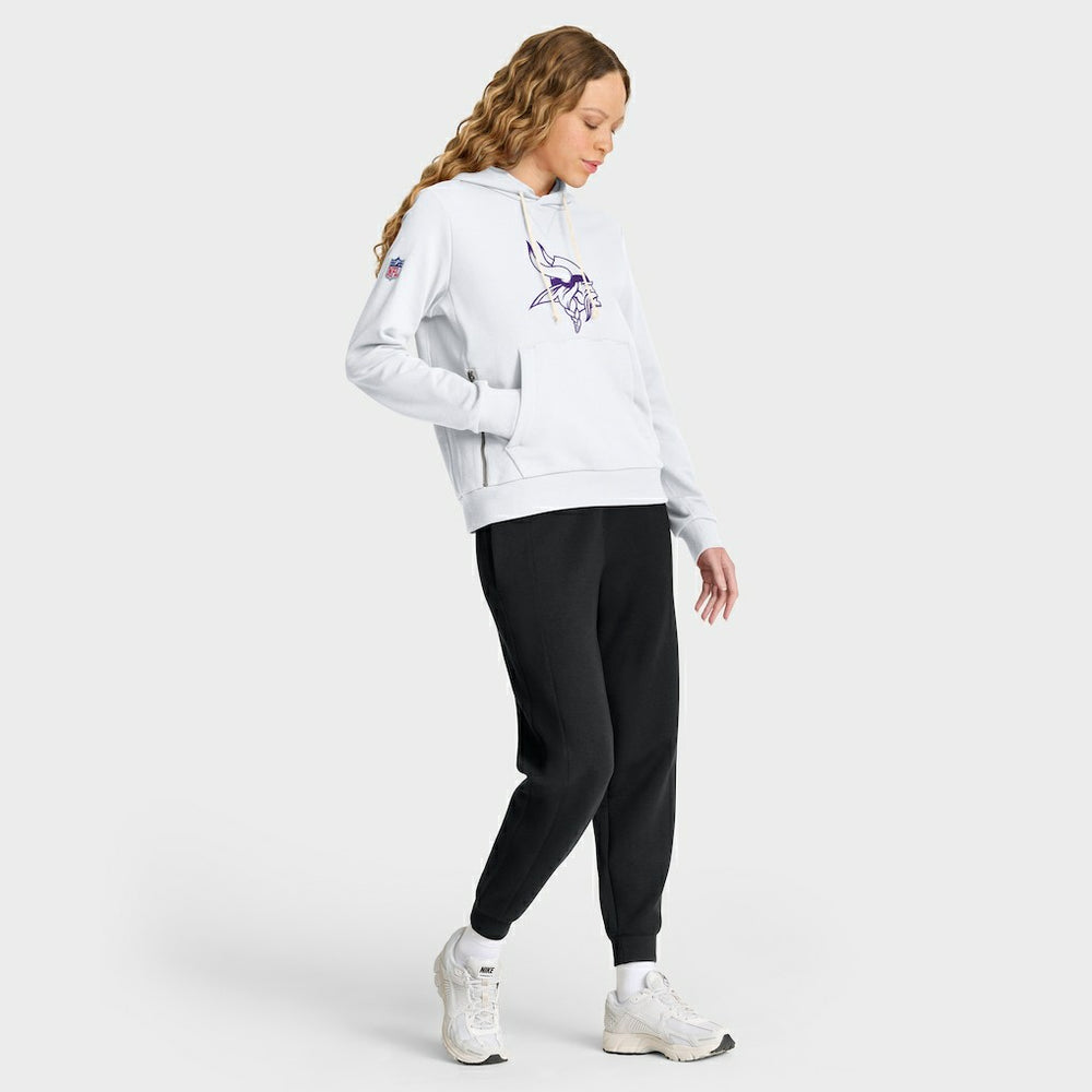 Minnesota Vikings Women's Alternate Logo Sideline Standard Issue Dri-FIT Hoodie - White Hoodies