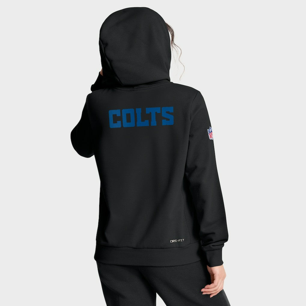 Indianapolis Colts Women's Alternate Logo Sideline Standard Issue Dri-FIT Hoodie - Black Hoodies