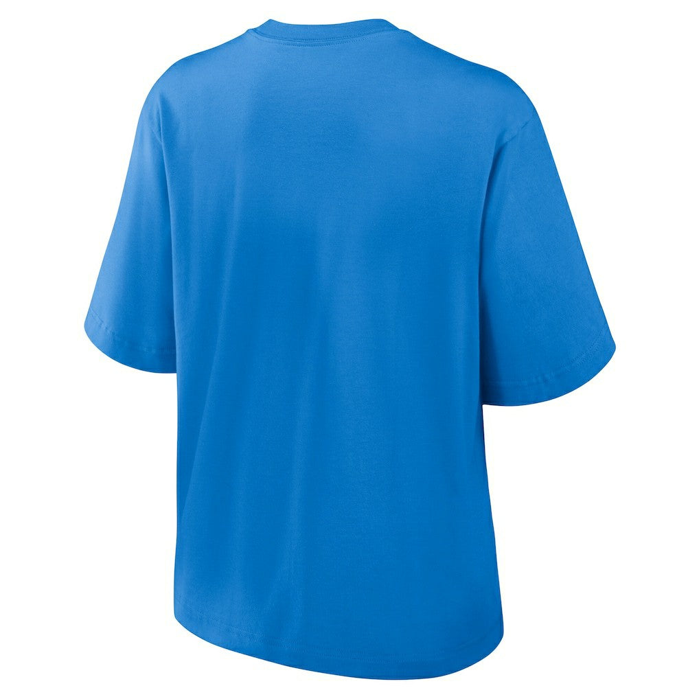 Los Angeles Chargers Women's Essential Script Relaxed Boxy T-Shirt - Powder Blue T-shirts