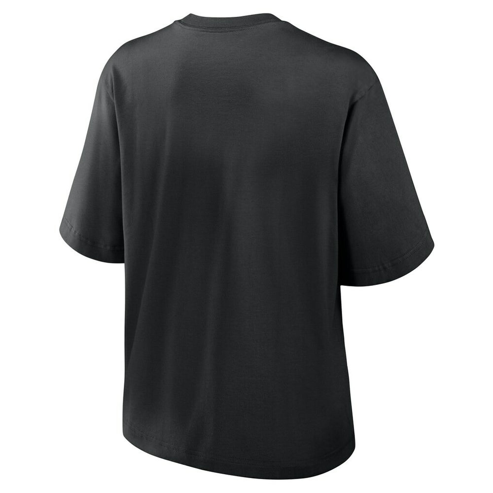 Atlanta Falcons Women's Essential Script Relaxed Boxy T-Shirt - Black T-shirts