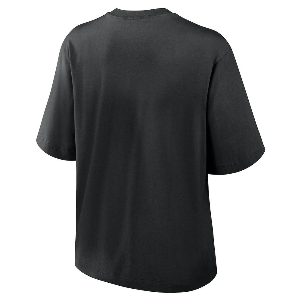 Cincinnati Bengals Women's Essential Script Relaxed Boxy T-Shirt - Black T-shirts