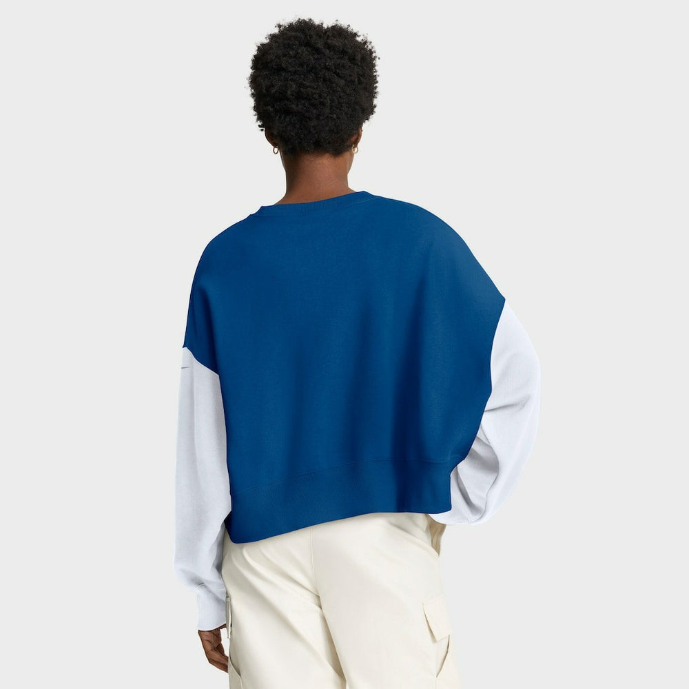 Indianapolis Colts Women's Oversized Color-Block Pullover Sweatshirt - Royal Pullover