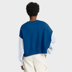 Indianapolis Colts Women's Oversized Color-Block Pullover Sweatshirt - Royal Pullover