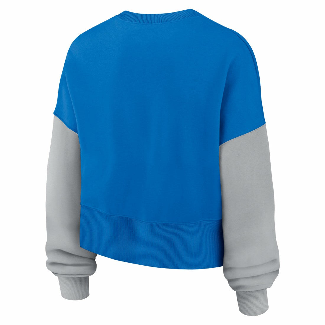 Detroit Lions Women's Oversized Color-Block Pullover Sweatshirt - Blue Pullover