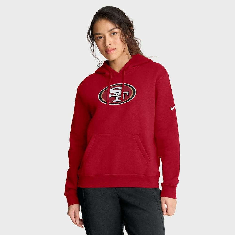 San Francisco 49ers Women's Club Fleece Hoodie - Scarlet Hoodies