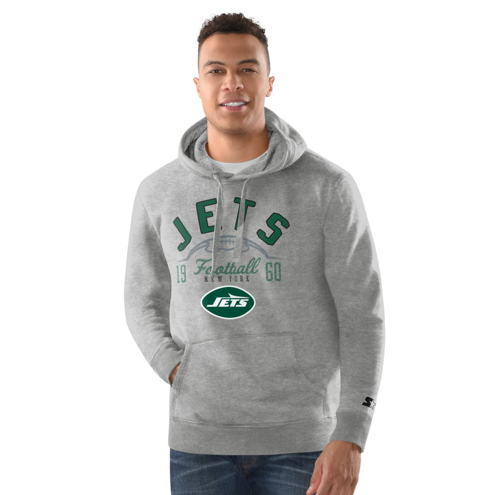 New York Jets Starter Pullover Hoodie - Heather Gray Hoodies
