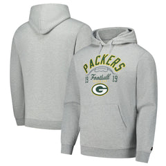 Green Bay Packers Starter Pullover Hoodie - Heather Gray Hoodies
