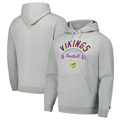 Minnesota Vikings Starter Pullover Hoodie - Heather Gray Hoodies