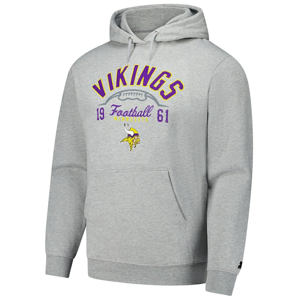 Minnesota Vikings Starter Pullover Hoodie - Heather Gray Hoodies