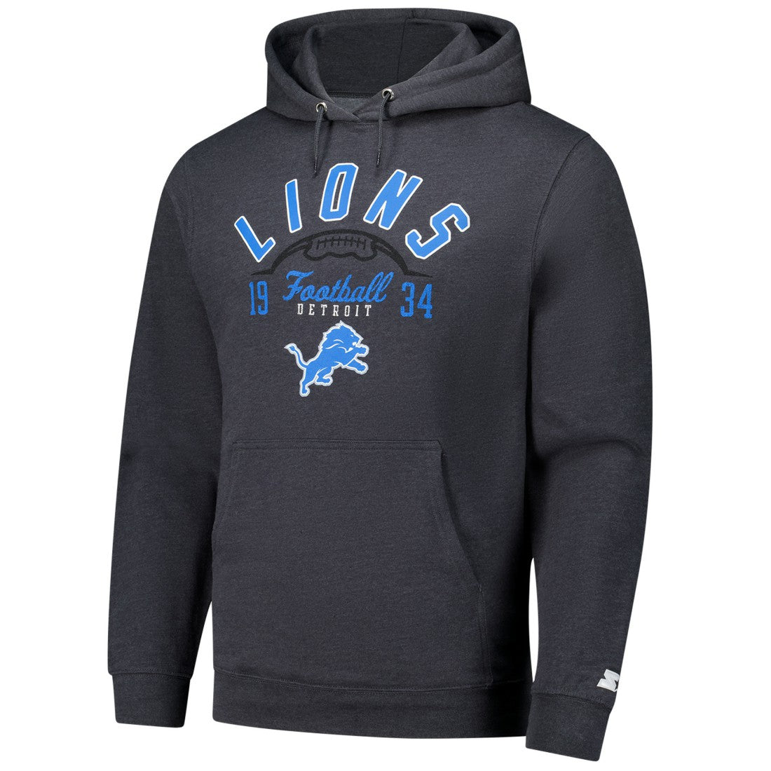 Detroit Lions Starter Pullover Hoodie - Charcoal Hoodies