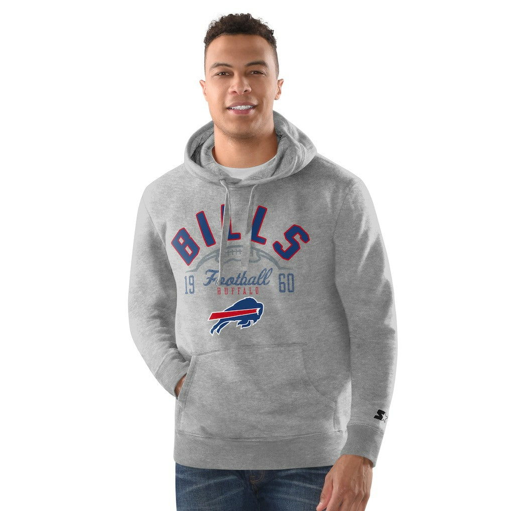 Buffalo Bills Starter Pullover Hoodie - Heather Gray Hoodies