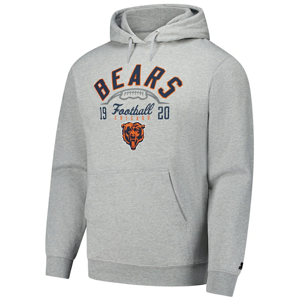 Chicago Bears Starter Pullover Hoodie - Heather Gray Hoodies