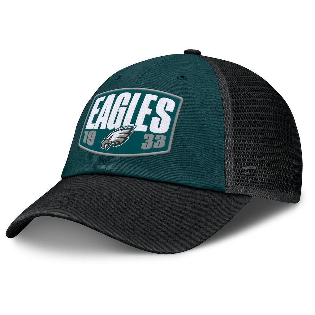 Philadelphia Eagles Franchise Trucker Adjustable Hat - Midnight Green/Black Hats