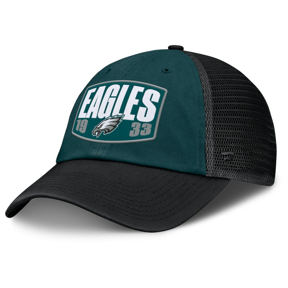 Philadelphia Eagles Franchise Trucker Adjustable Hat - Midnight Green/Black Hats