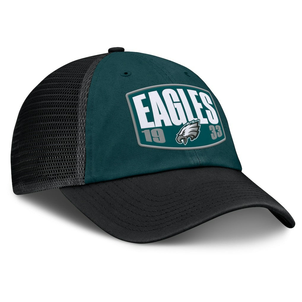 Philadelphia Eagles Franchise Trucker Adjustable Hat - Midnight Green/Black Hats