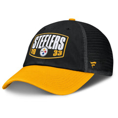 Pittsburgh Steelers Franchise Trucker Adjustable Hat - Black/Gold Hats