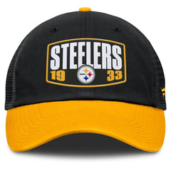 Pittsburgh Steelers Franchise Trucker Adjustable Hat - Black/Gold Hats