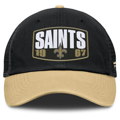 New Orleans Saints Franchise Trucker Adjustable Hat - Black/Gold Hats