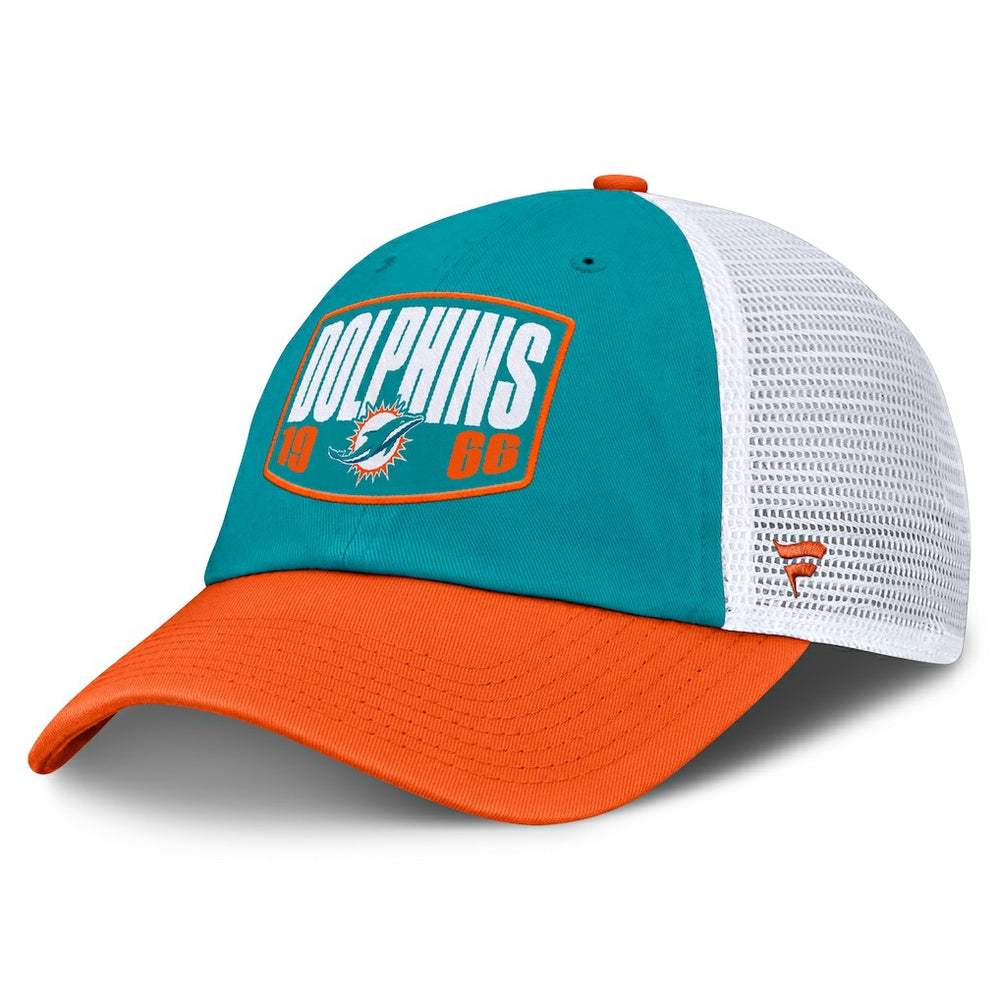 Miami Dolphins Franchise Trucker Adjustable Hat - Aqua/Orange Hats