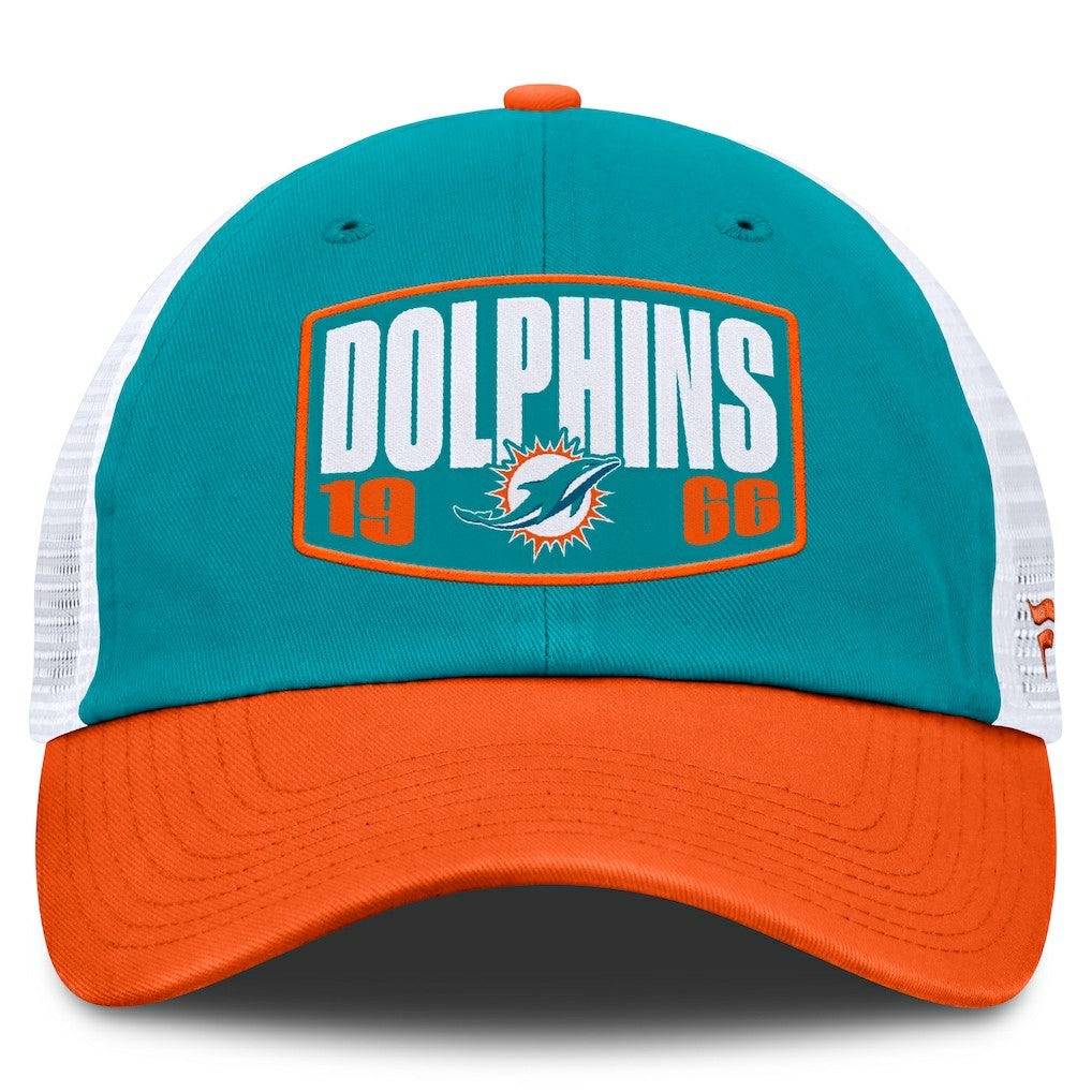 Miami Dolphins Franchise Trucker Adjustable Hat - Aqua/Orange Hats