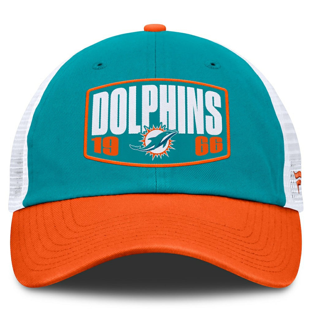 Miami Dolphins Franchise Trucker Adjustable Hat - Aqua/Orange Hats