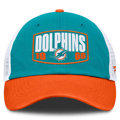 Miami Dolphins Franchise Trucker Adjustable Hat - Aqua/Orange Hats