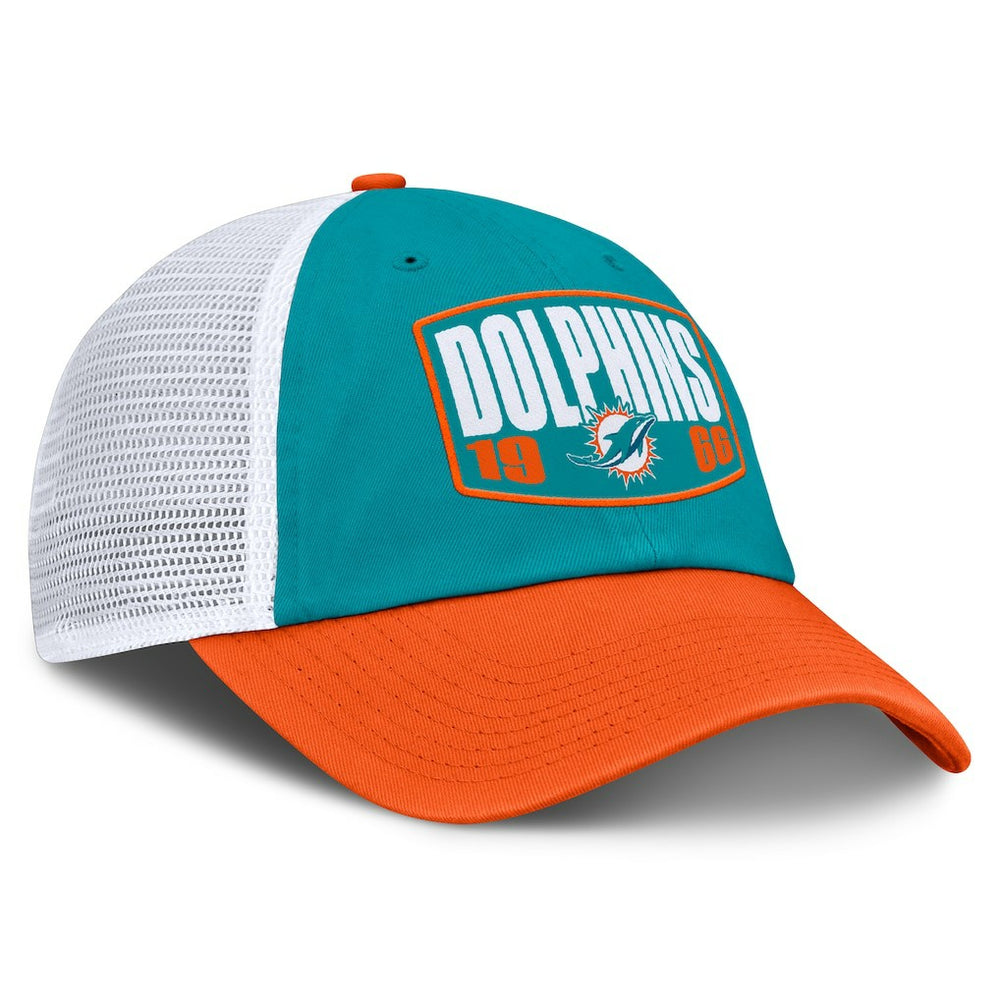 Miami Dolphins Franchise Trucker Adjustable Hat - Aqua/Orange Hats