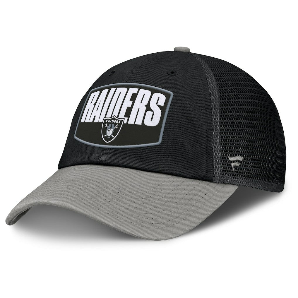 Las Vegas Raiders Franchise Trucker Adjustable Hat - Black/Gray Hats