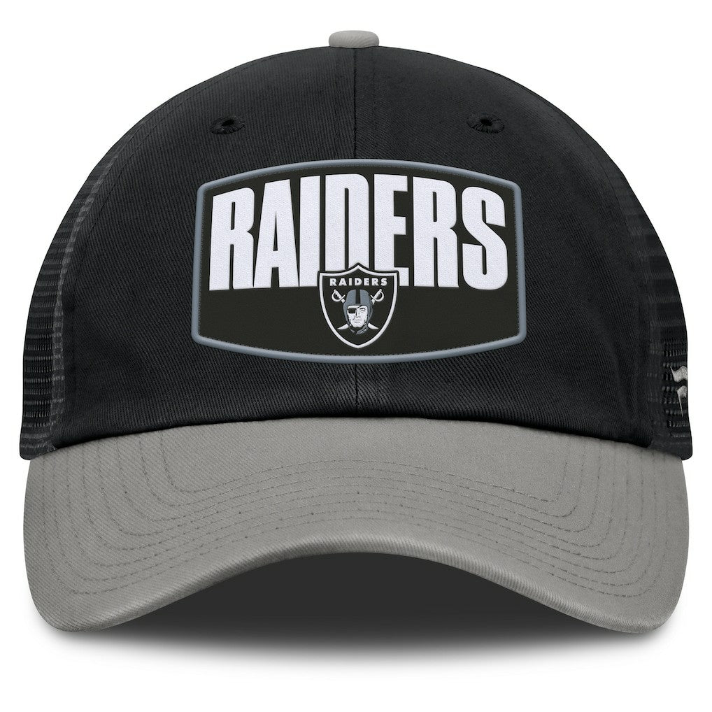 Las Vegas Raiders Franchise Trucker Adjustable Hat - Black/Gray Hats