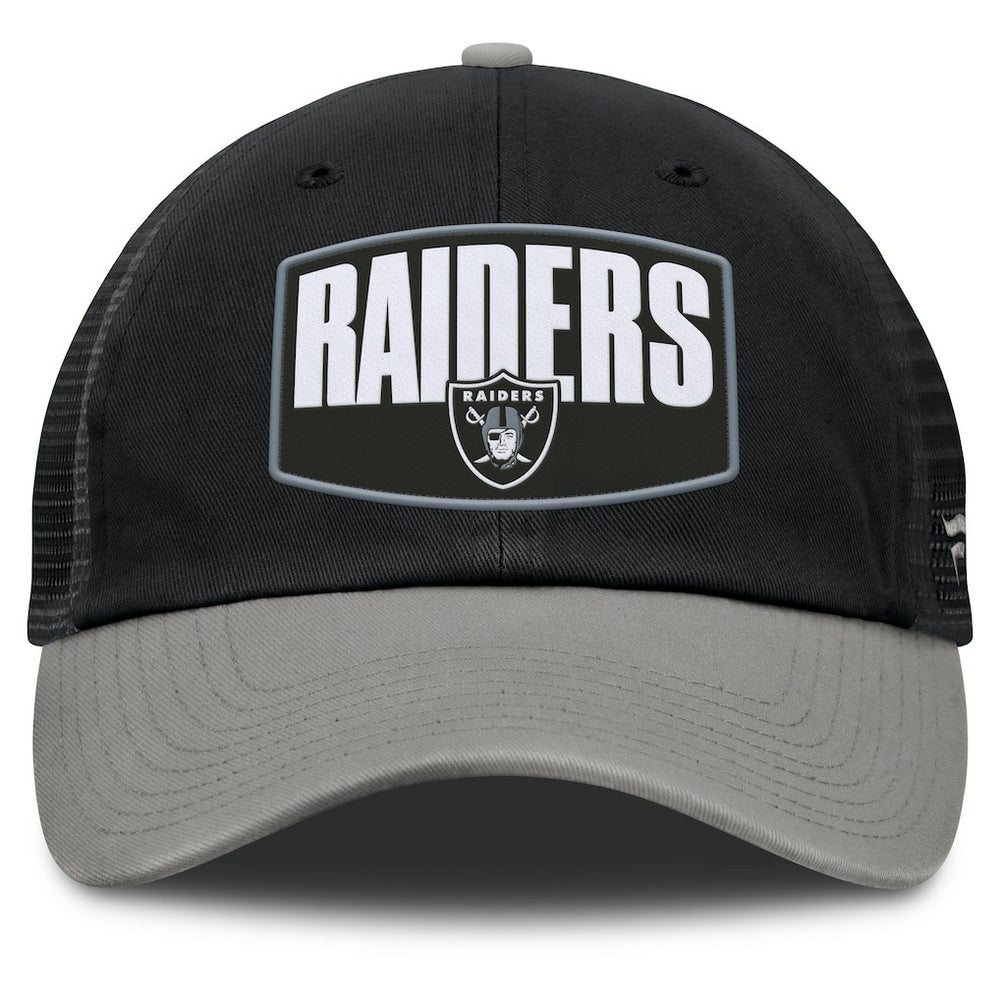 Las Vegas Raiders Franchise Trucker Adjustable Hat - Black/Gray Hats