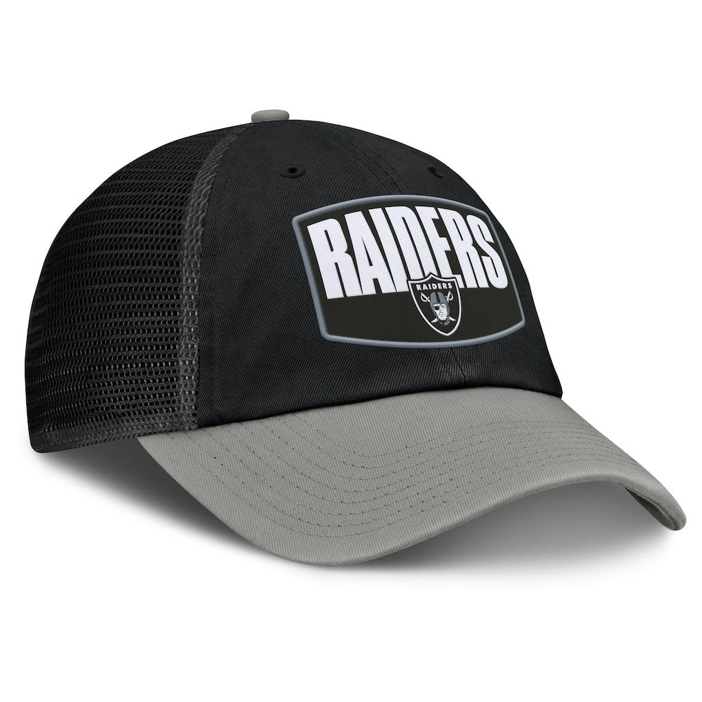 Las Vegas Raiders Franchise Trucker Adjustable Hat - Black/Gray Hats