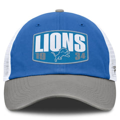 Detroit Lions Franchise Trucker Adjustable Hat - Blue/Gray Hats
