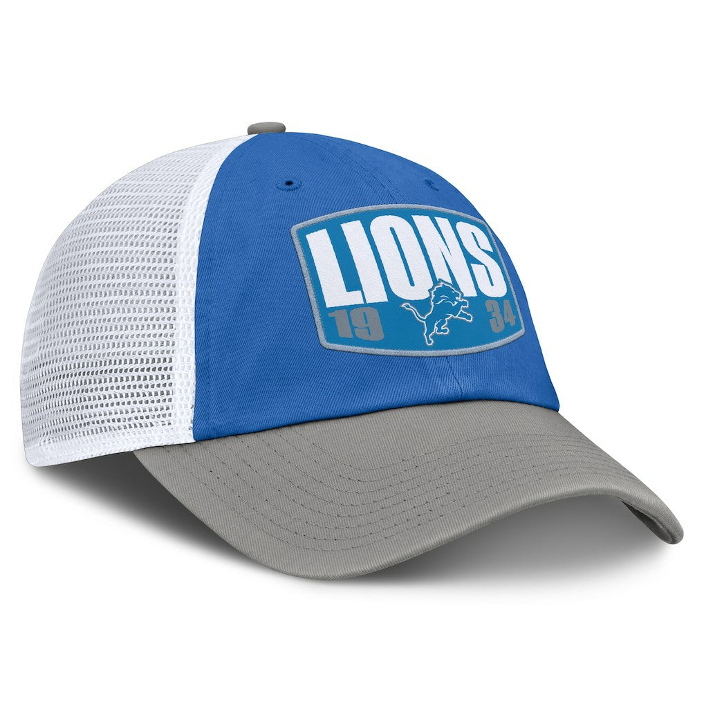 Detroit Lions Franchise Trucker Adjustable Hat - Blue/Gray Hats