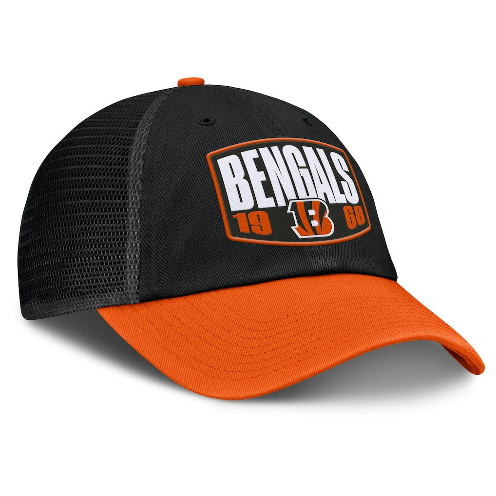 Cincinnati Bengals Franchise Trucker Adjustable Hat - Black/Orange Hats