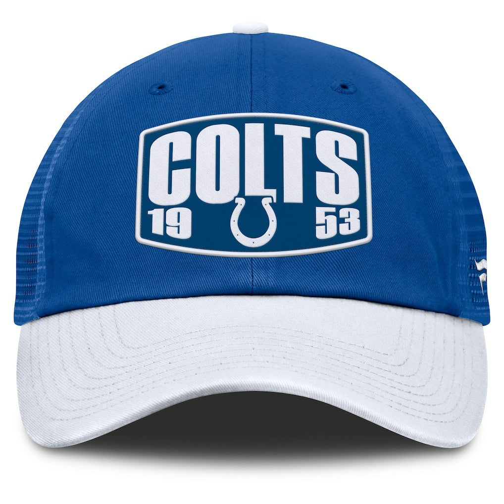 Indianapolis Colts Franchise Trucker Adjustable Hat - Royal/White Hats