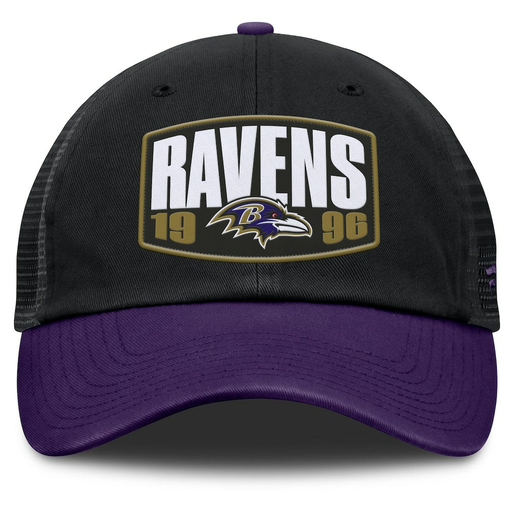 Baltimore Ravens Franchise Trucker Adjustable Hat - Black/Purple Hats