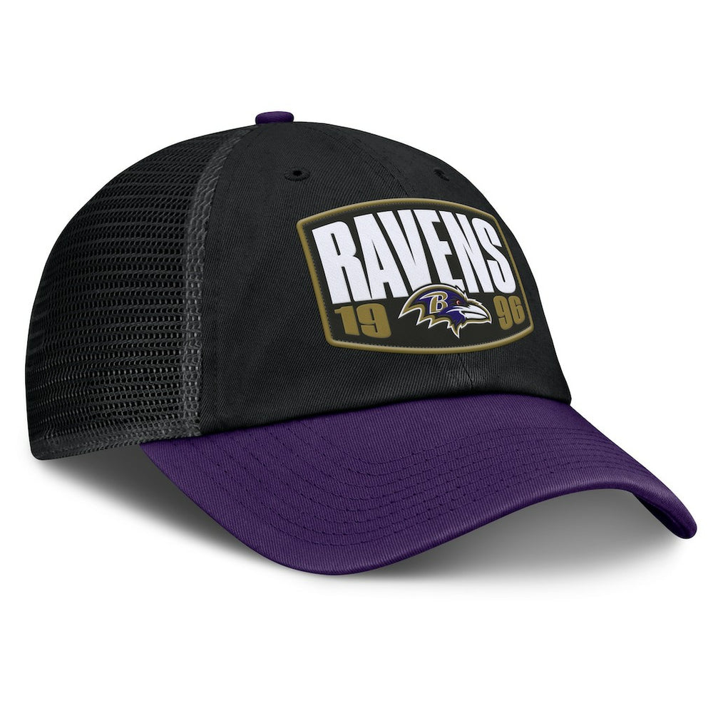 Baltimore Ravens Franchise Trucker Adjustable Hat - Black/Purple Hats
