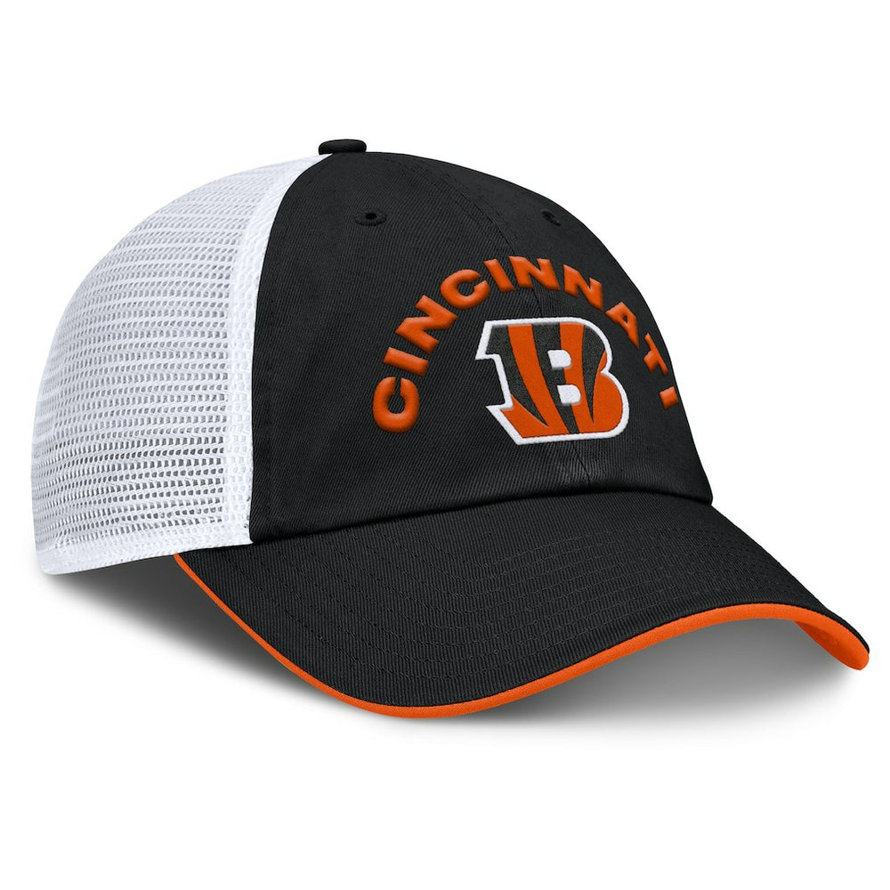Cincinnati Bengals Reverse Trucker Adjustable Hat - Black/White Hats