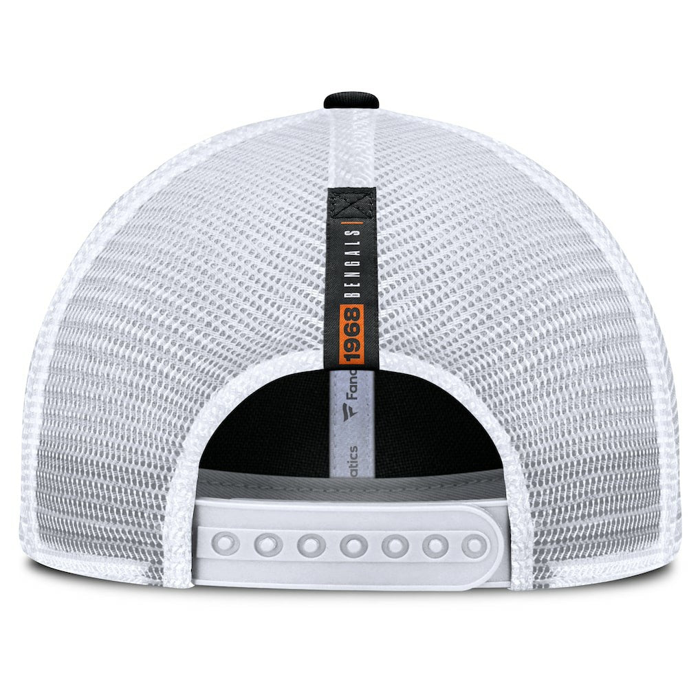 Cincinnati Bengals Reverse Trucker Adjustable Hat - Black/White Hats