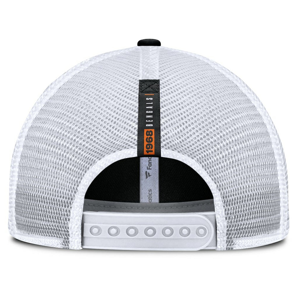 Cincinnati Bengals Reverse Trucker Adjustable Hat - Black/White Hats