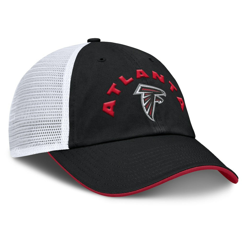 Atlanta Falcons Reverse Trucker Adjustable Hat - Black/White Hats