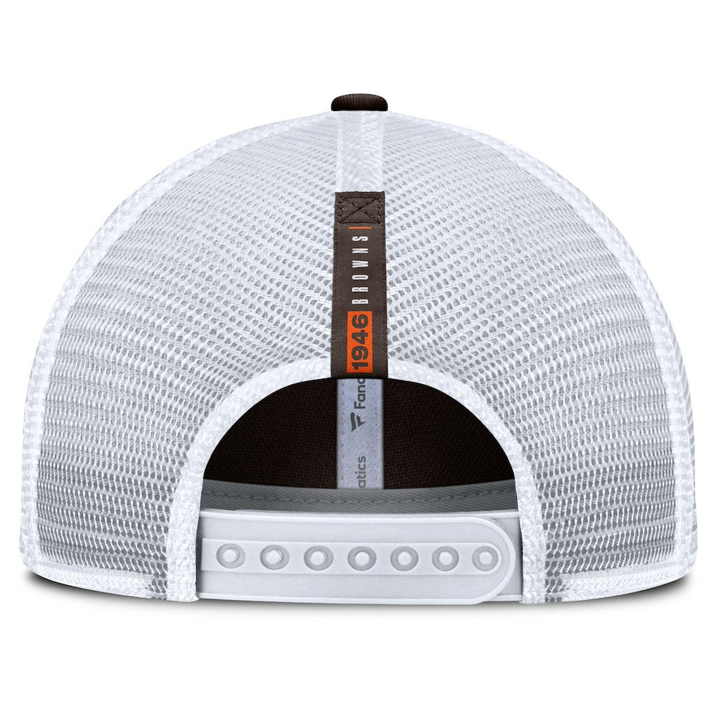Cleveland Browns Reverse Trucker Adjustable Hat - Brown/White Hats