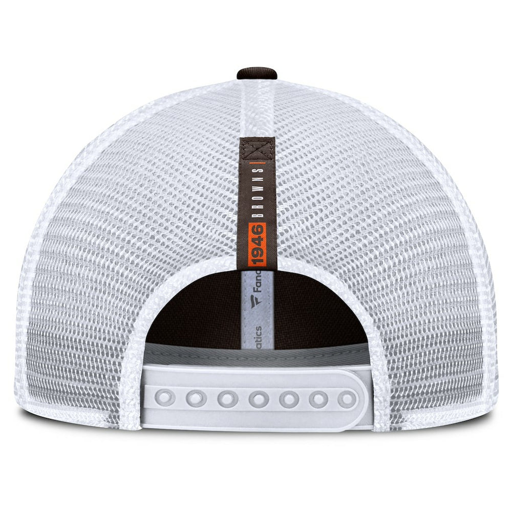 Cleveland Browns Reverse Trucker Adjustable Hat - Brown/White Hats