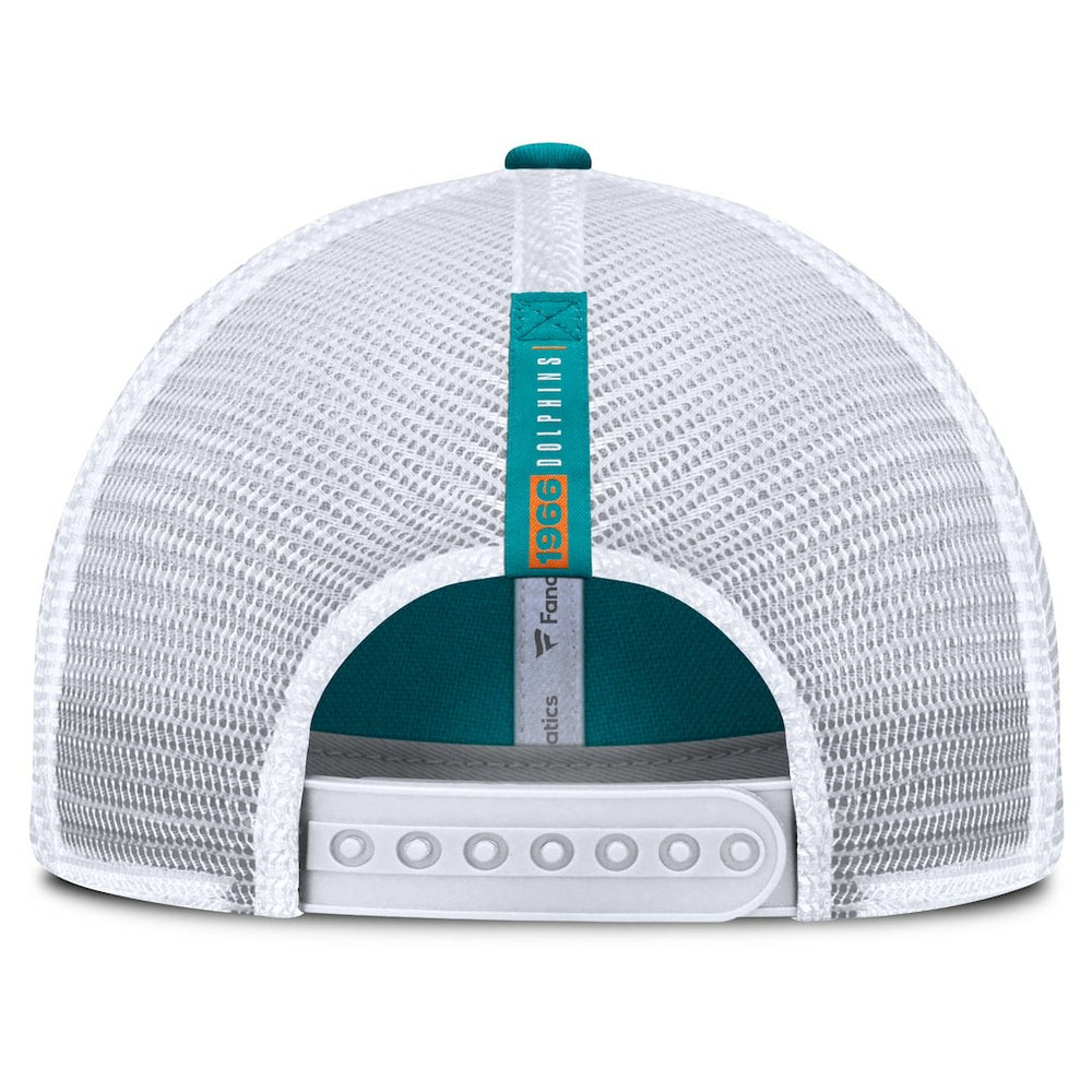 Miami Dolphins Reverse Trucker Adjustable Hat - Aqua/White Hats