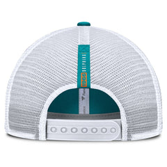 Miami Dolphins Reverse Trucker Adjustable Hat - Aqua/White Hats