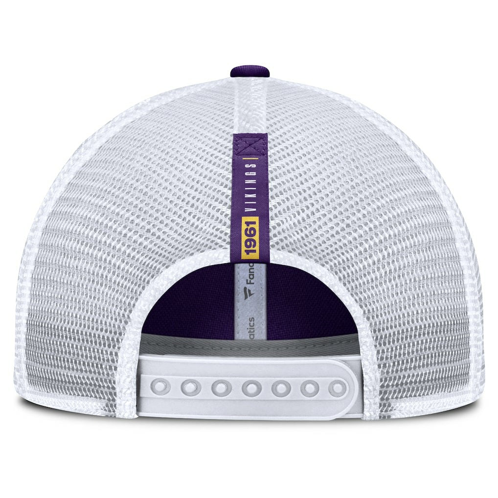 Minnesota Vikings Reverse Trucker Adjustable Hat - Purple/White Hats