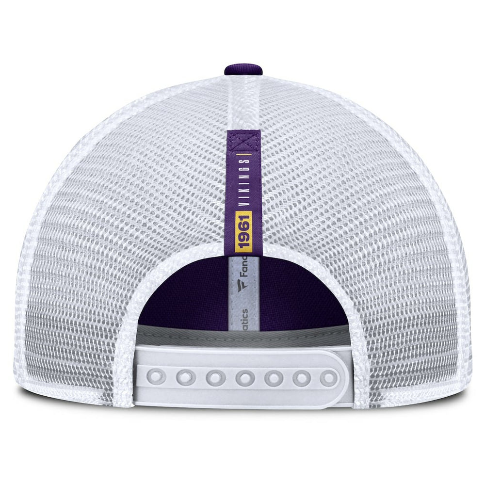 Minnesota Vikings Reverse Trucker Adjustable Hat - Purple/White Hats